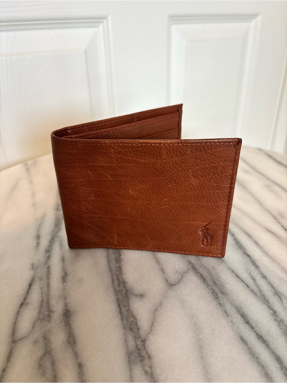 Polo by Ralph Lauren Chestnut Brown Leather Bifold Wallet